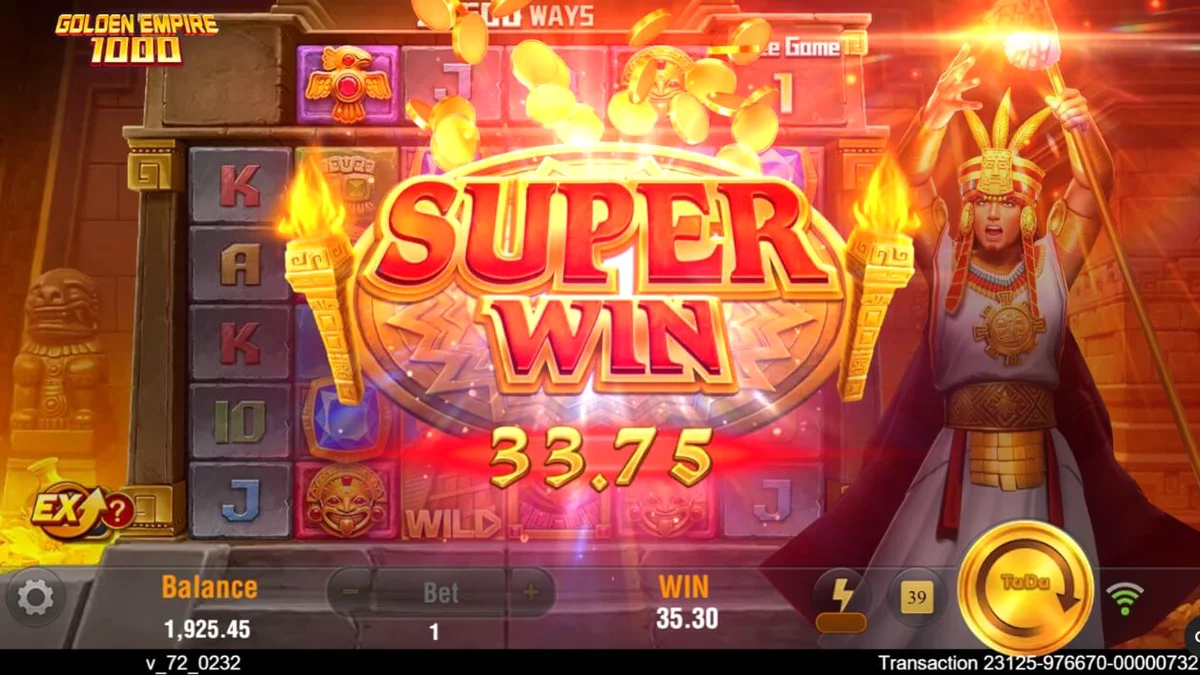 Pemandangan kuil kuno Mesoamerika yang megah dalam permainan slot Golden Empire 1000